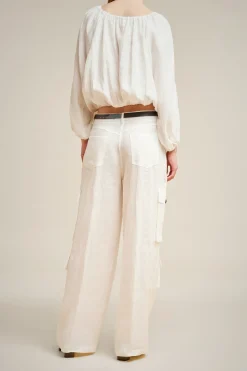 Liviana conti Blusa Corta-Donna Linen Selection