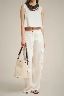 Liviana conti Crop Top-Donna Top Camicie E Maglie