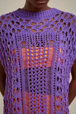 Liviana conti Gilet Effetto Pizzo-Donna Top Camicie E Maglie