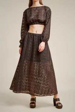 Liviana conti Gonna Macrame'-Donna Pantaloni E Gonne