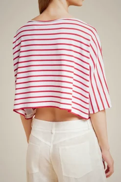 Liviana conti Maglia Croce Rigata-Donna Top Camicie E Maglie