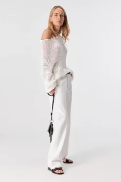Liviana conti Maglia Effetto Pizzo-Donna Top Camicie E Maglie
