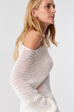 Liviana conti Maglia Effetto Pizzo-Donna Top Camicie E Maglie