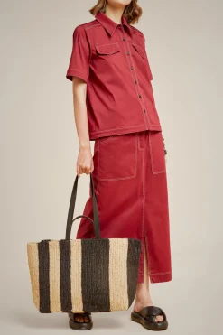 Liviana conti Maxi Tote A Righe-Donna Borse E Accessori