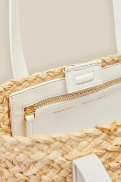 Liviana conti Mini Tote Rafia-Donna Borse E Accessori