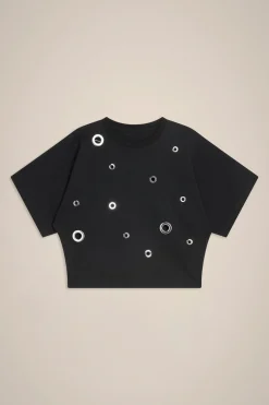 Liviana conti T-Shirt Borchie-Donna Top Camicie E Maglie