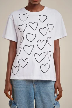 Liviana conti T-Shirt Ricamo-Donna Top Camicie E Maglie