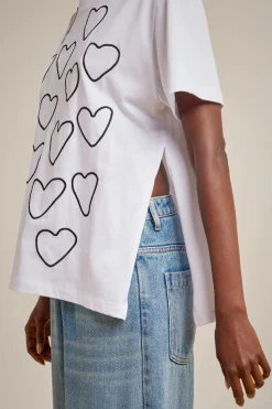 Liviana conti T-Shirt Ricamo-Donna Top Camicie E Maglie