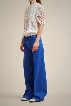 Liviana conti Wide Leg Denim-Donna Pantaloni E Gonne